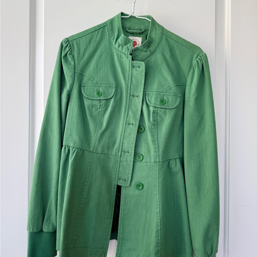 Anthropologie Tulle Green Women's Jacket - size small